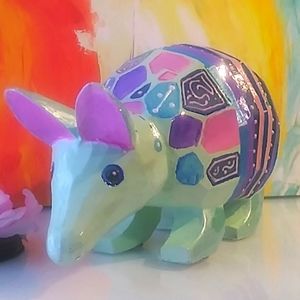 Handpainted Armidillo! So Cute! JUST REDONE!